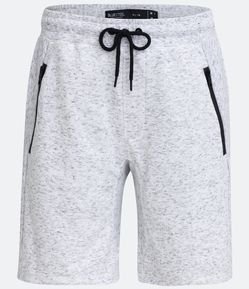 Bermuda em Moletom com Bolso com Zíper Fusionado