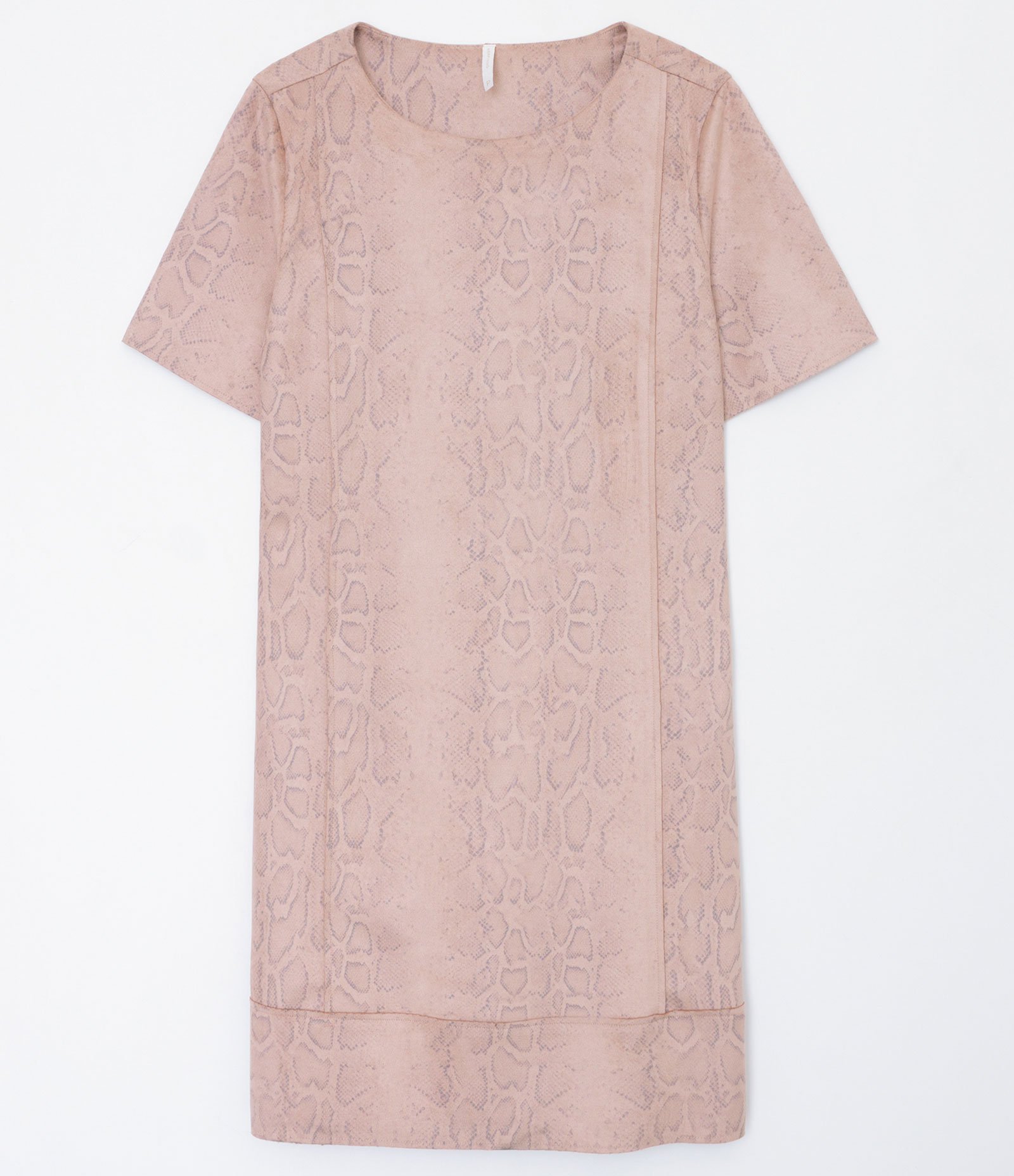 Vestido com Manga Curta Animal Print  Rosa 4