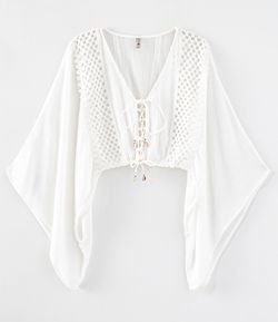 Blusa com Renda e Amarração - Renner