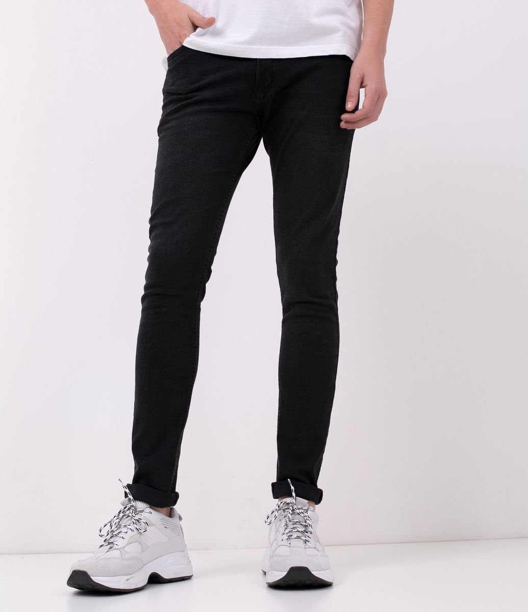 calças masculinas jeans preta