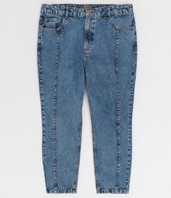 Calça Jeans Mom com Aplicações Curve & Plus Size