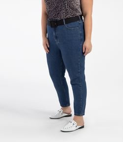 Calça Jeans Mom com Cinto Curve & Plus Size