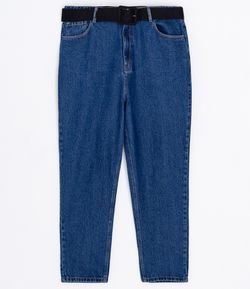 Calça Jeans Mom com Cinto Curve & Plus Size