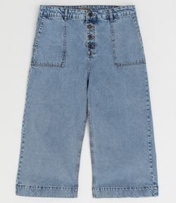 Calça Jeans Pantacourt com Bolsos Curve & Plus Size