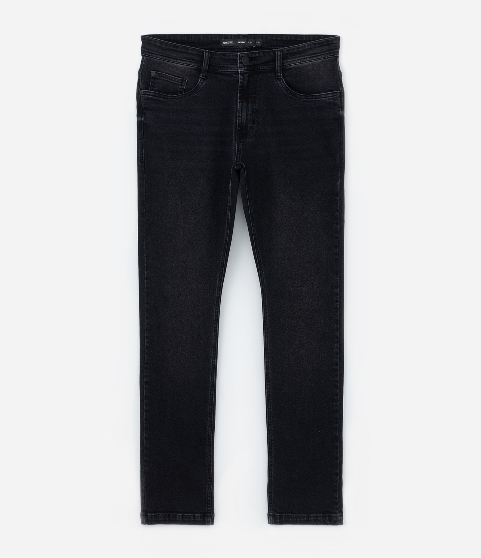 Calça Skinny Básica Jeans com Bolsos Preto 1