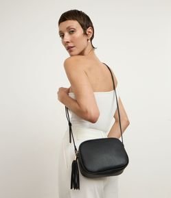 Bolsa Transversal Câmera Bag com Tassel na Alça
