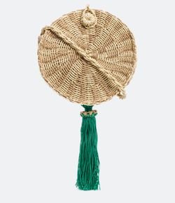 Bolsa de Palha Redonda com Tassel