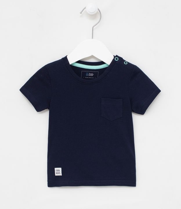 Camiseta Infantil Lisa com Bolso - Tam 0 a 18 meses 1