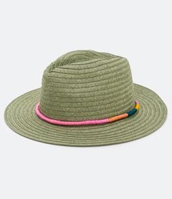Chapéu Panamá com Cordão Colorido