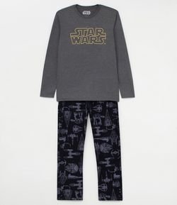 Pijama Manga Longo Estampa Star Wars