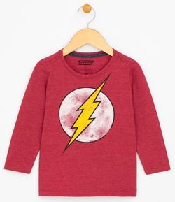 Camiseta Infantil com Estampa Flash - Tam 2 a 14