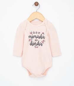 Body Infantil com Estampa Mimada pela Dinda - Tam 0 a 18 meses