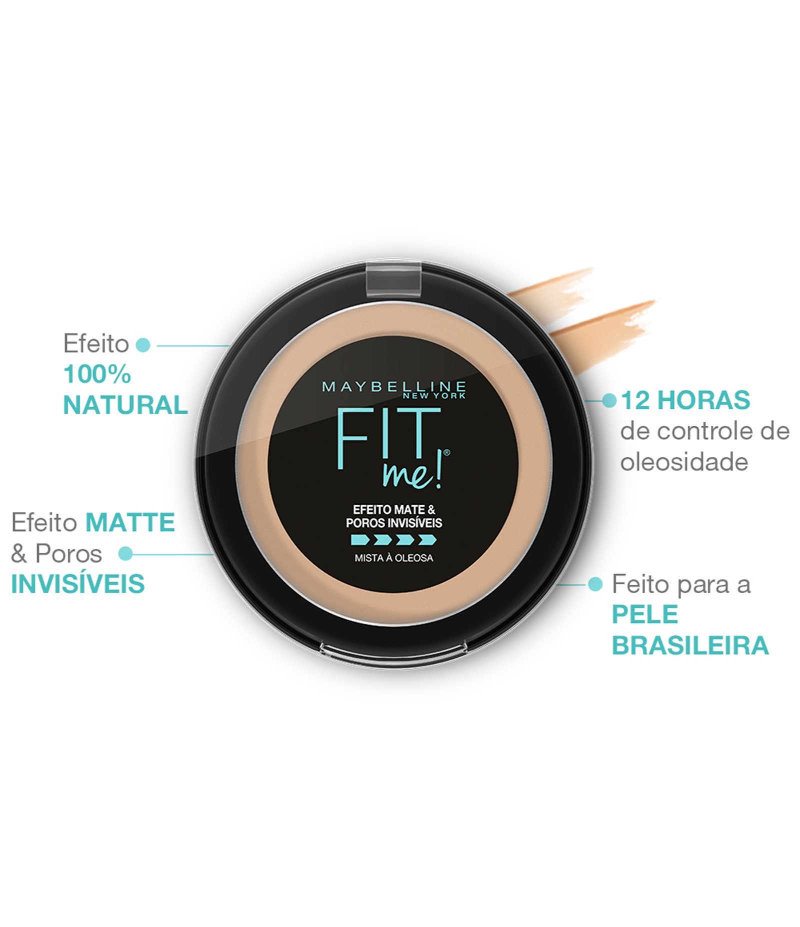 Pó Compacto Maybelline Fit Me! R05 Médio Rosado 3