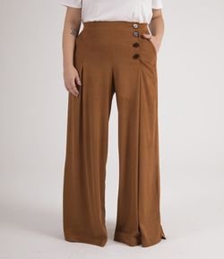 Calça Pantalona com Botões Curve & Plus Size