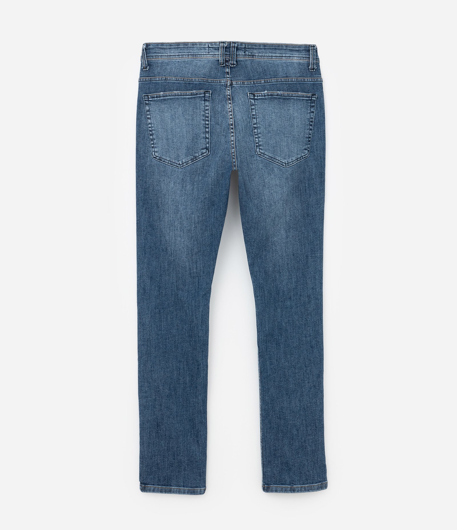 Calça Skinny Jeans com Puídos e Bolsos Azul 6
