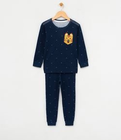 Pijama Infantil com Estampa de Tigre - Tam 1 a 4 anos