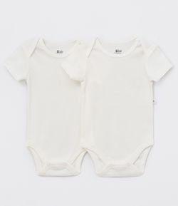 Kit 2 Body Infantil Sem Estampa - Tam RN a 18 meses