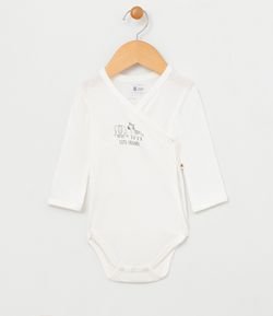 Body Kimono Infantil com Estampa - Tam RN a 12 meses