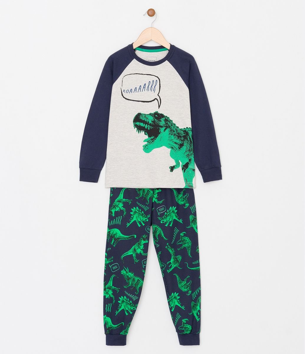 Pijama com estampa de dinossauro Clearance