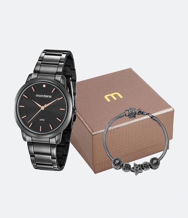 Kit Relógio Mondaine Feminino com Pulseira e Caixa em Aço 53616LPMVPE3K U 4