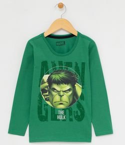 Camiseta Infantil com Estampa do Hulk - Tam 4 a 14