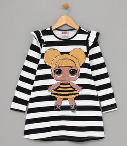 Vestido Infantil com Estampa Lol - Tam 4 a 12