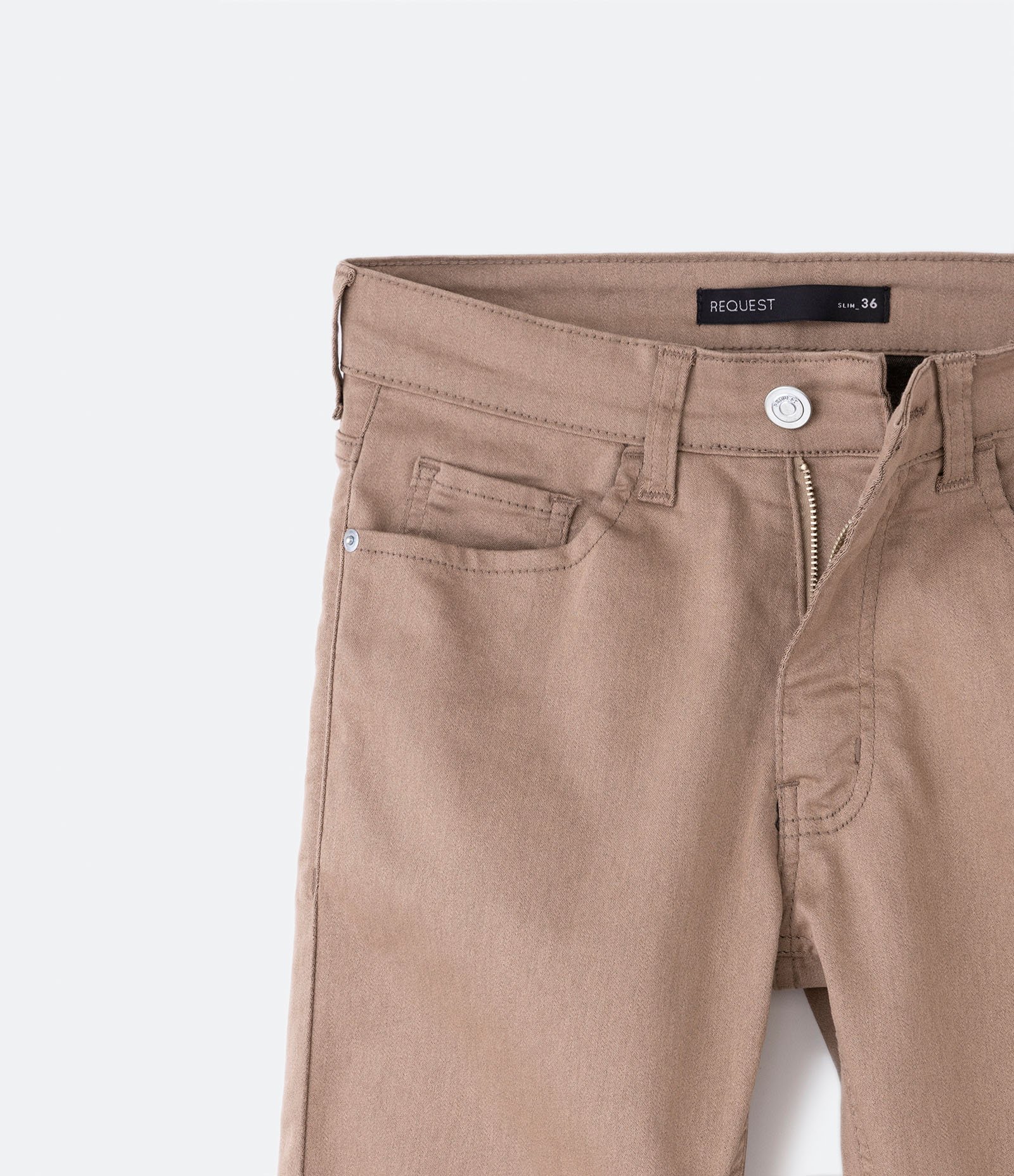 Calça Slim em Sarja com Bolsos 6