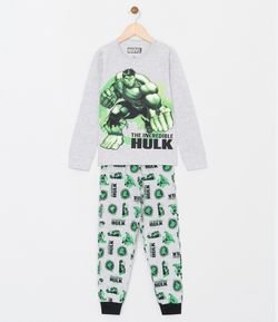 Pijama Infantil Estampa do Hulk - Tam 4 a 10