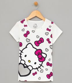 Blusa Infantil Estampada Hello Kitty - Tam 04 a 14