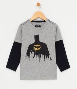 Camiseta Infantil com Estampa Batman - Tam 2 a 10