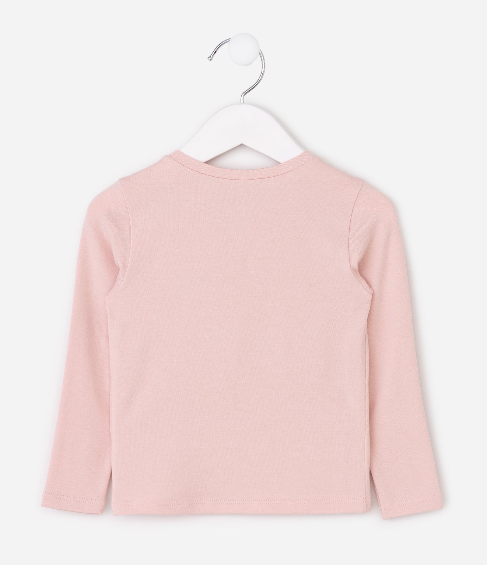 Blusa Infantil Básica em Cotton - Tam 1 a 5 anos Rosa Claro 4