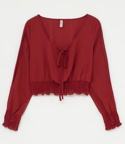 blusa manga longa renner