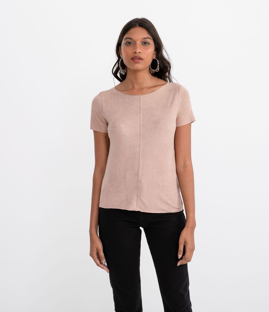 blusa suede pink