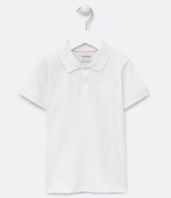 Camiseta Infantil Polo com Bordado no Peito - Tam 5 a 14 anos