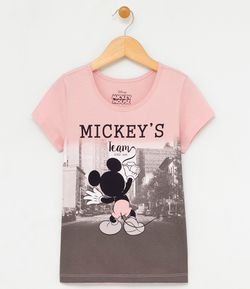 Blusa Infantil com Estampa Mickey - Tam 4 a 14 anos