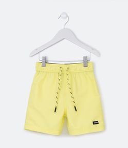 Bermuda de Banho Infantil com Etiqueta Emborrachada - Tam 5 a 14 anos