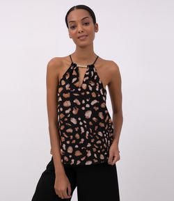 Regata Estampada com Amarração