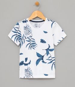 Camiseta Infantil Estampada Floral - Tam 1 a 4