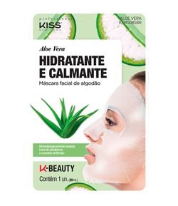 Máscara Facial de Algodão Aloe Vera Kiss