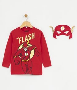 Camiseta Infantil com Estampa Flash - Tam 2 a 10