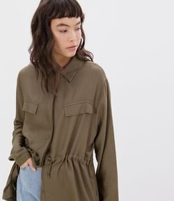 Jaqueta Parka com Amarração