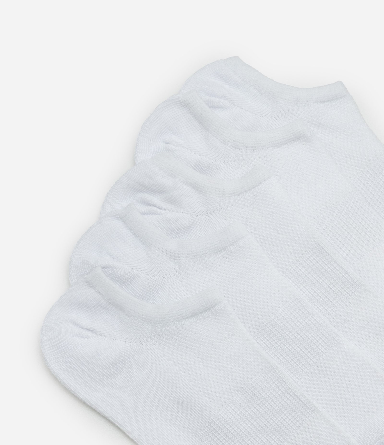 Kit 05 Pares de Meias Esportivas Cano Baixo Básicas Branco 4