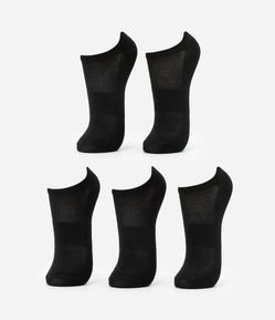 Kit 05 Pares de Meias Esportivas Cano Baixo Básicas