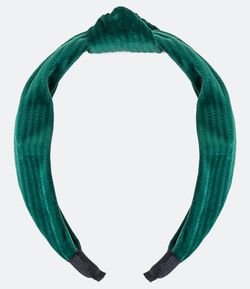 Tiara Larga em Veludo com Nó