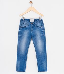 Calça Infantil em Jeans com Puídos- Tam 5 a 14 anos