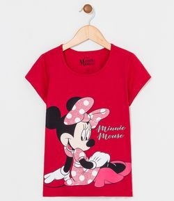 Blusa Infantil com Estampa da Minnie - Tam 1 a 6 anos