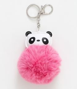 Chaveiro Infantil Panda com Pompom - TAM U