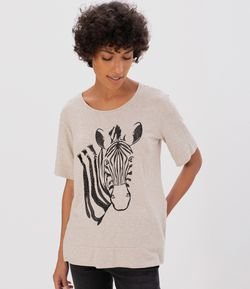 Blusa com Estampa Zebra com Paetês 