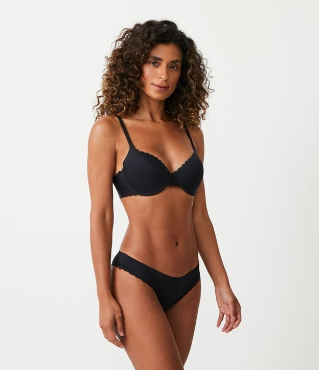 Soutien Push Up Liso con en Microfibra Negro 2