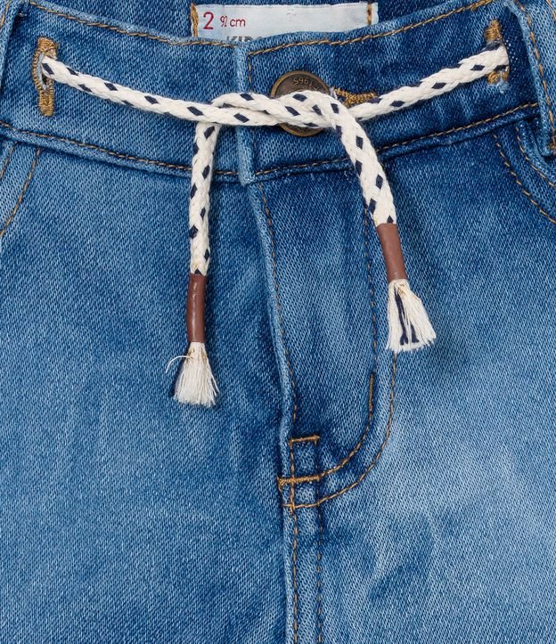 Bermuda Infantil em Jeans com Cadarço - Tam 1 a 4 anos Azul 3